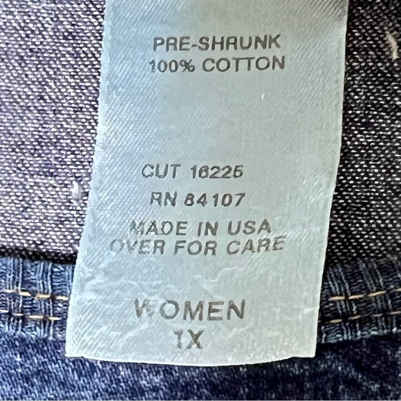 VTG BLUE CACTUS Aztec Short Sleeve Maxi Denim Dress and Jacket Women's Size 1X - Picture 15 of 16